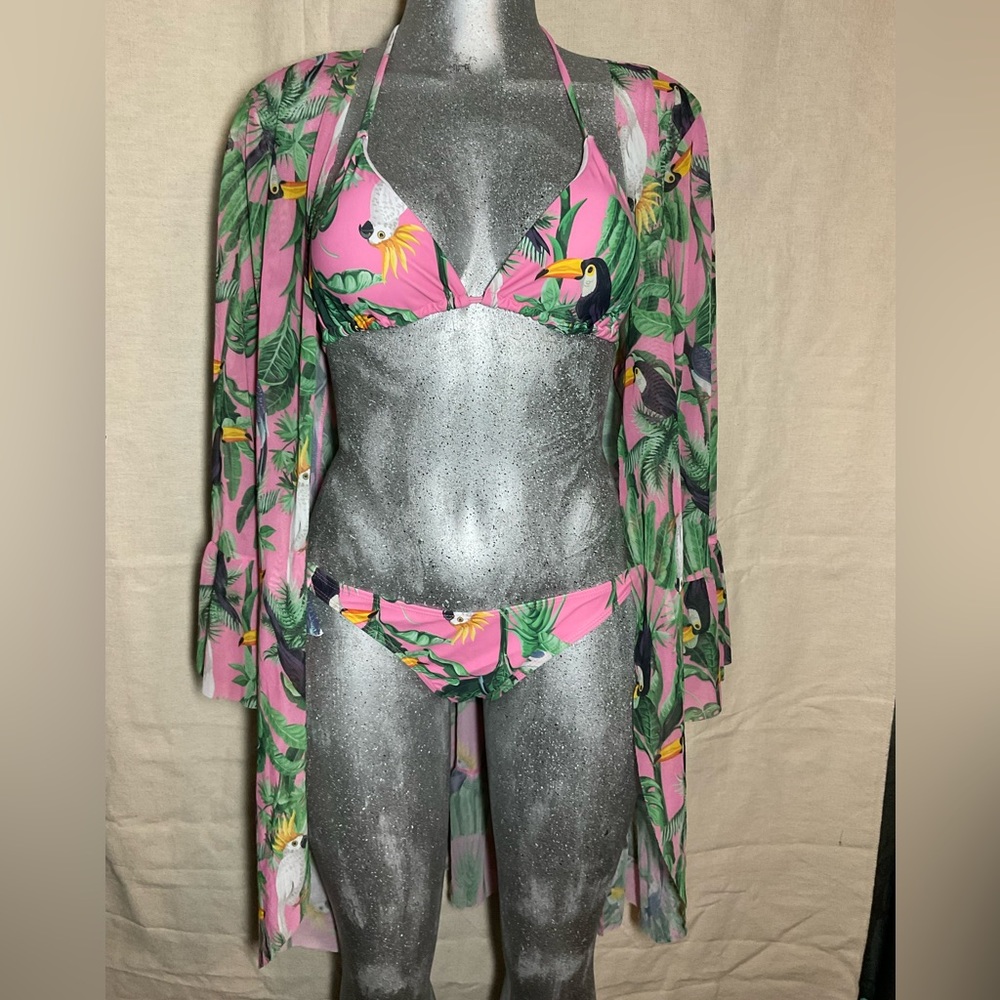 SHEIN, Women 3-piece swimwear, Sz:Small, padded bra, see mannequin measu…